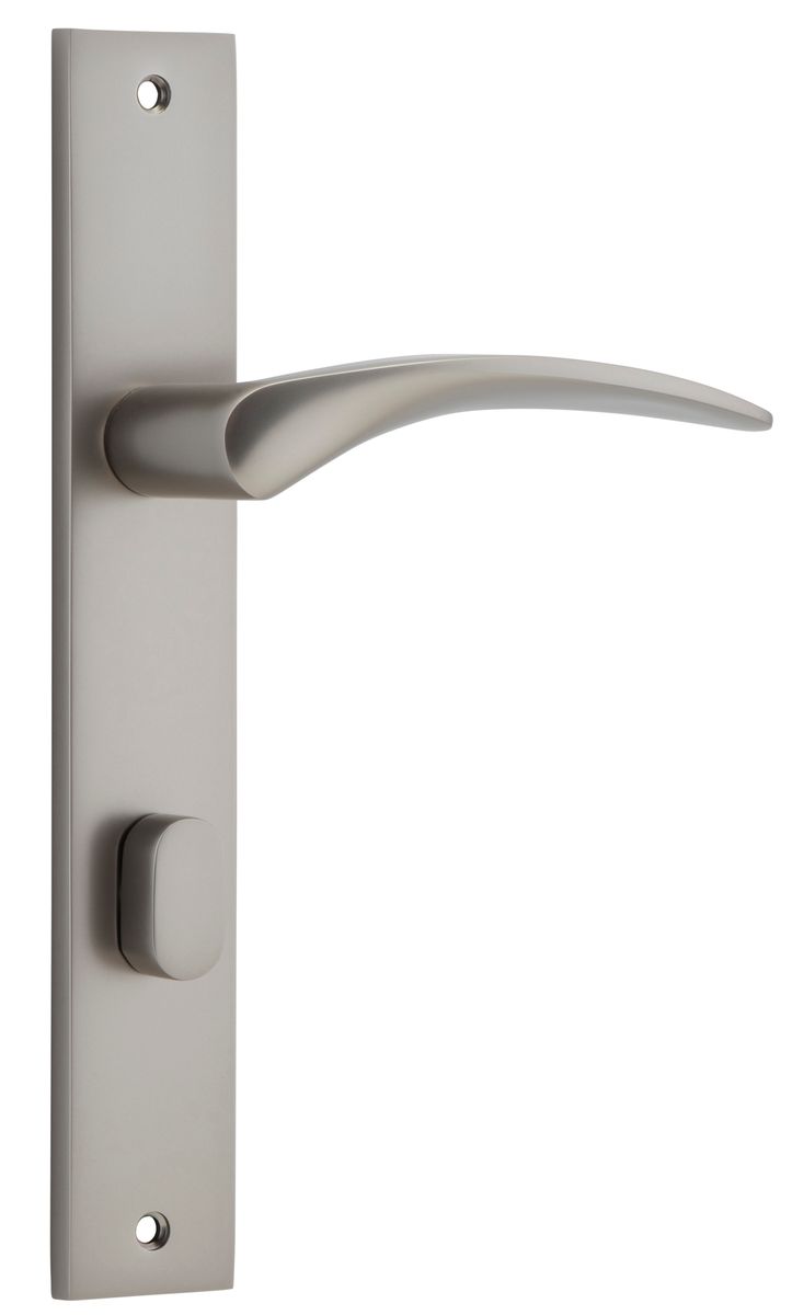 14704P85 - Oxford Lever - Rectangular Backplate - Satin Nickel - Privacy