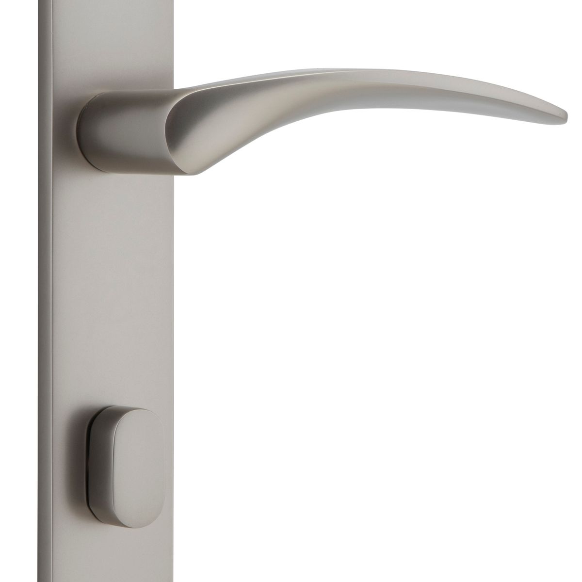 14704P85 - Oxford Lever - Rectangular Backplate - Satin Nickel - Privacy