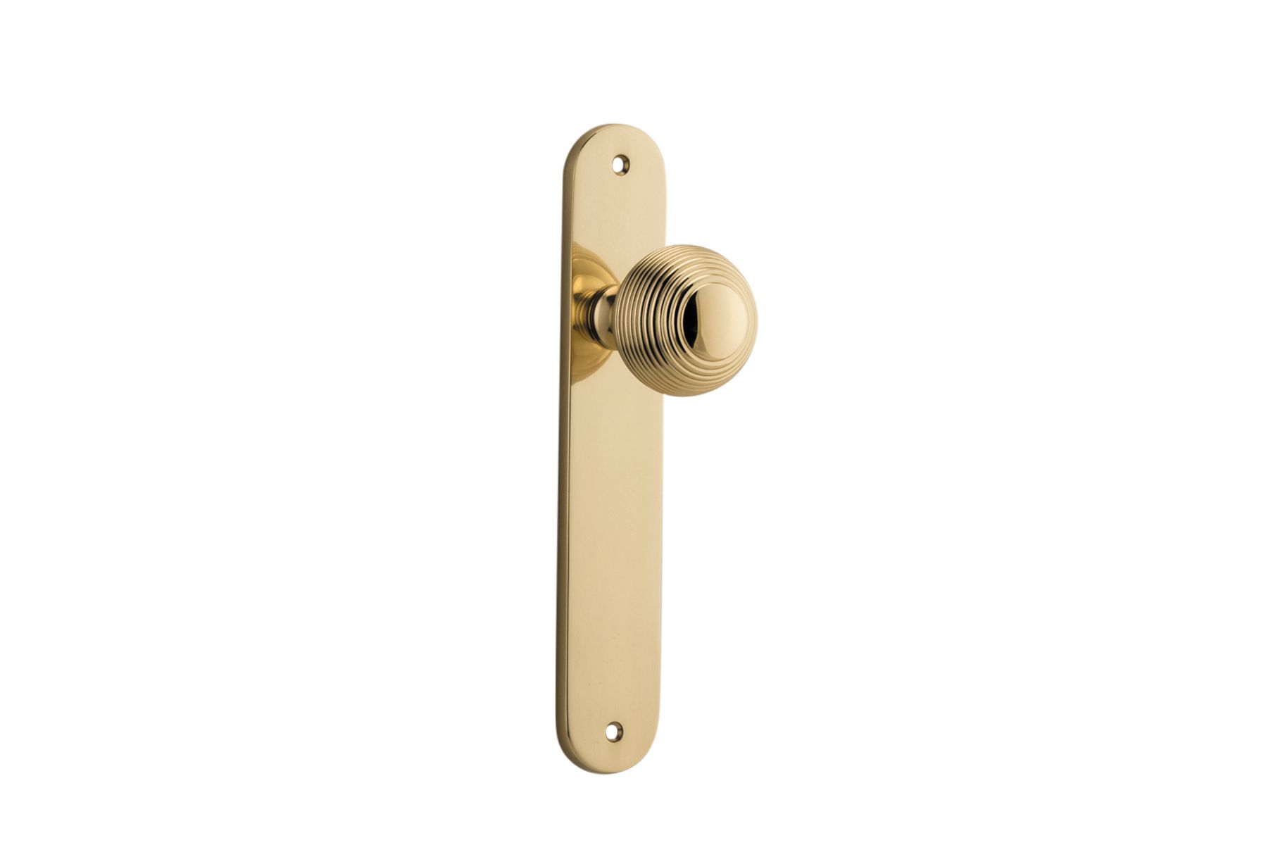 10336 - Guildford Knob - Oval Backplate - Polished Brass - Passage