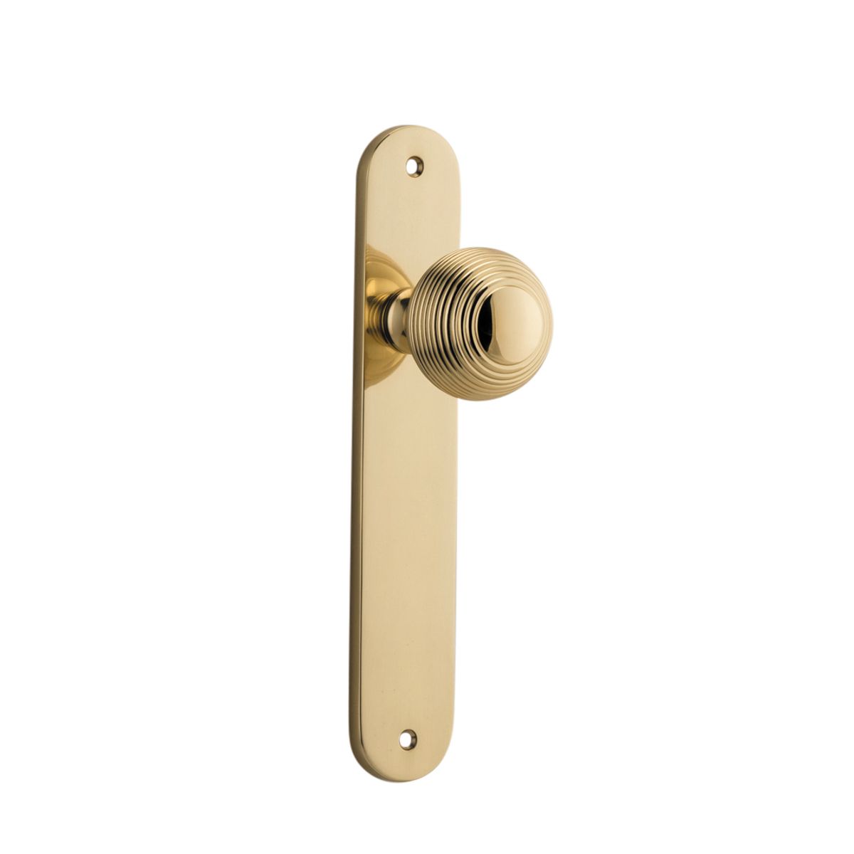 10336 - Guildford Knob - Oval Backplate - Polished Brass - Passage