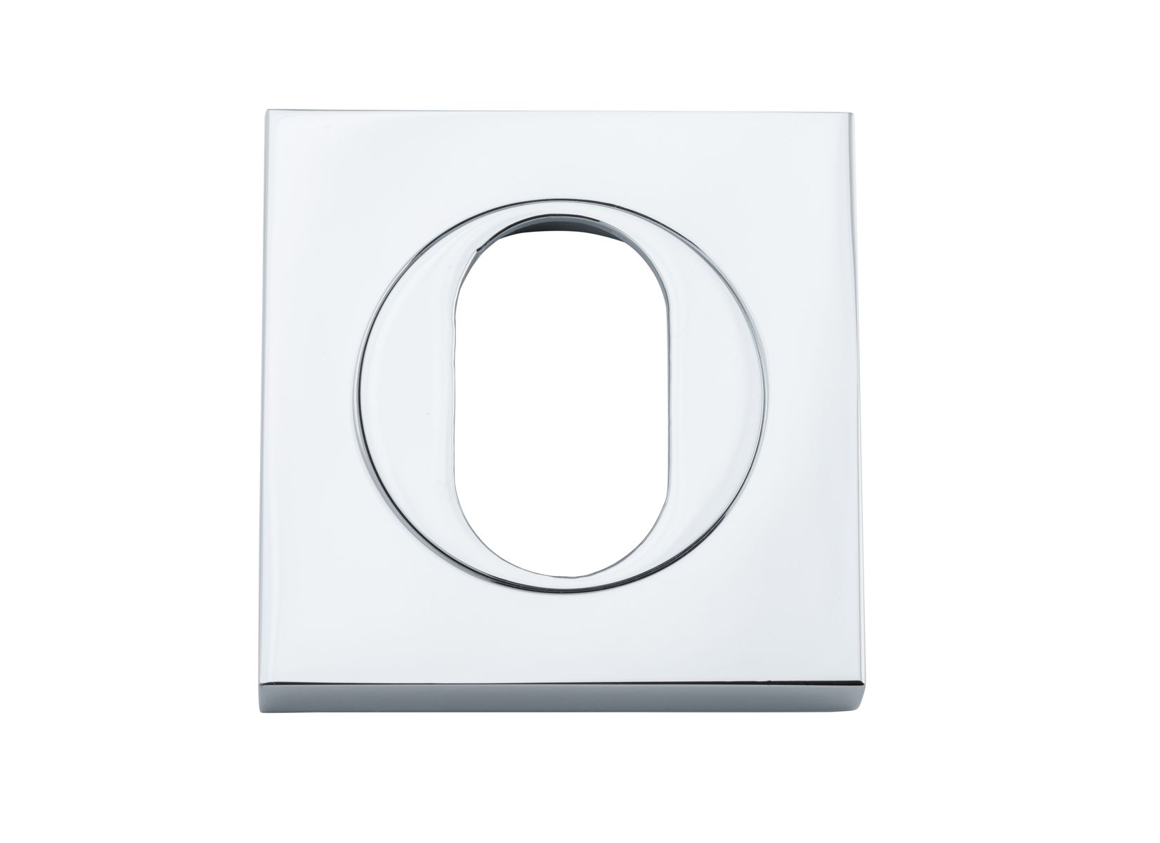 20104 - Oval Escutcheon -  Square - Polished Chrome