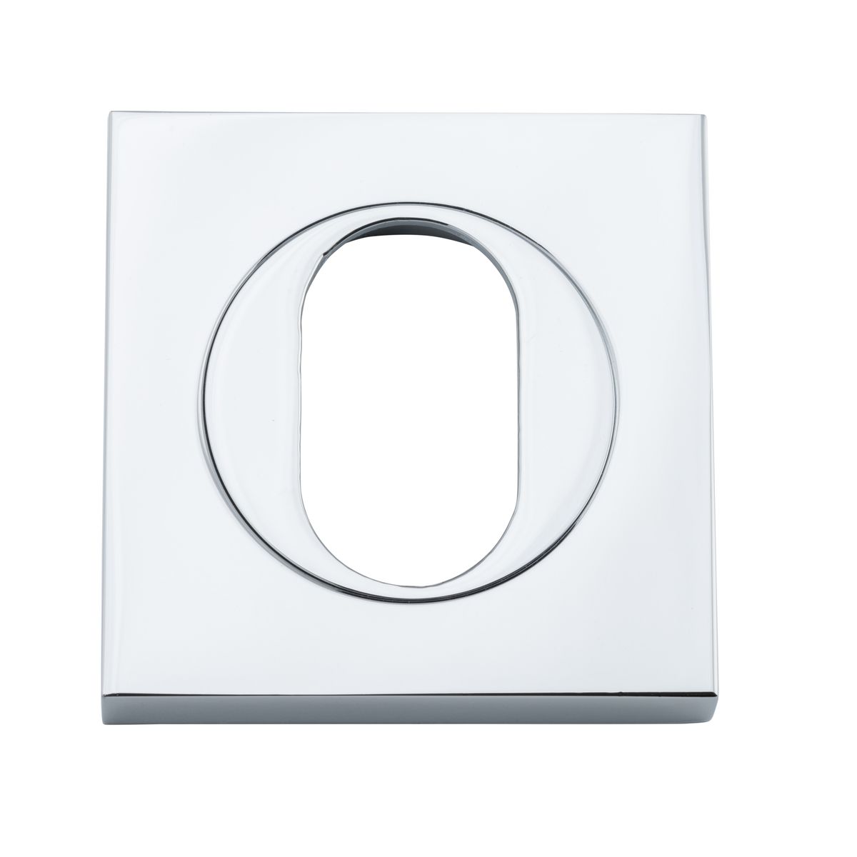 20104 - Oval Escutcheon -  Square - Polished Chrome