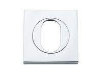 20104 - Oval Escutcheon -  Square - Polished Chrome