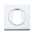 20104 - Oval Escutcheon -  Square - Polished Chrome