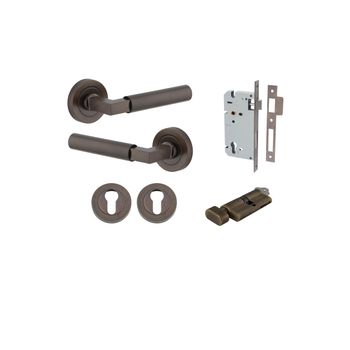 Berlin Lever - Round Rose Entrance Kit with High Security Lock