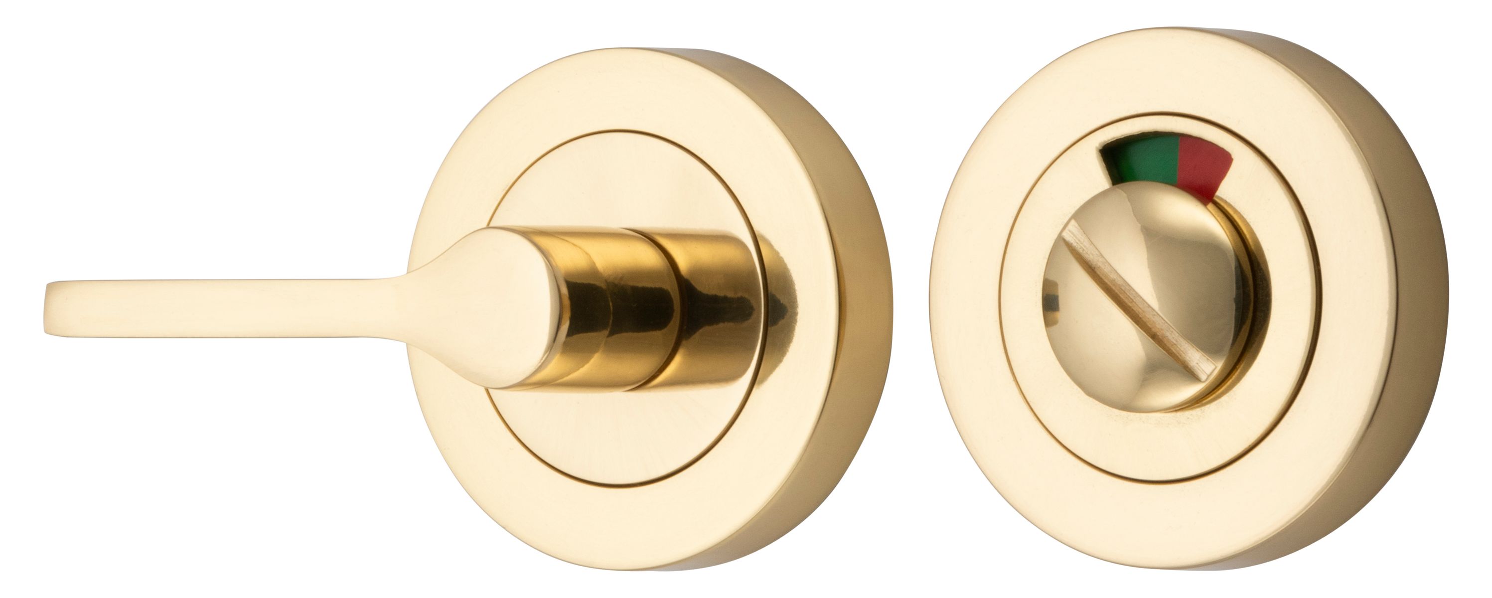 21710 - Accessibility Privacy Turn with Indicator - Round - Polished Brass