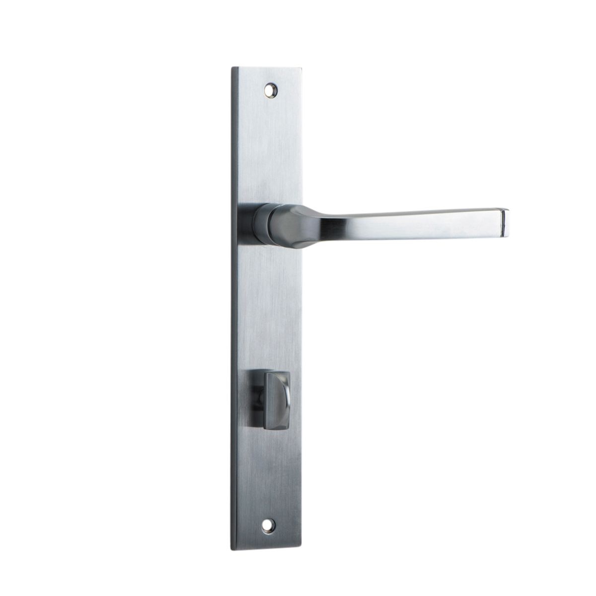 12208P85 - Annecy Lever - Rectangular Backplate - Brushed Chrome - Privacy