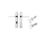 11726KPRIV60 - Baltimore Lever - Oval Backplate Privacy Kit with Privacy Turn - Polished Chrome - Privacy