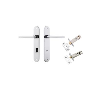 Baltimore Lever - Oval Backplate Privacy Kit with Privacy Turn