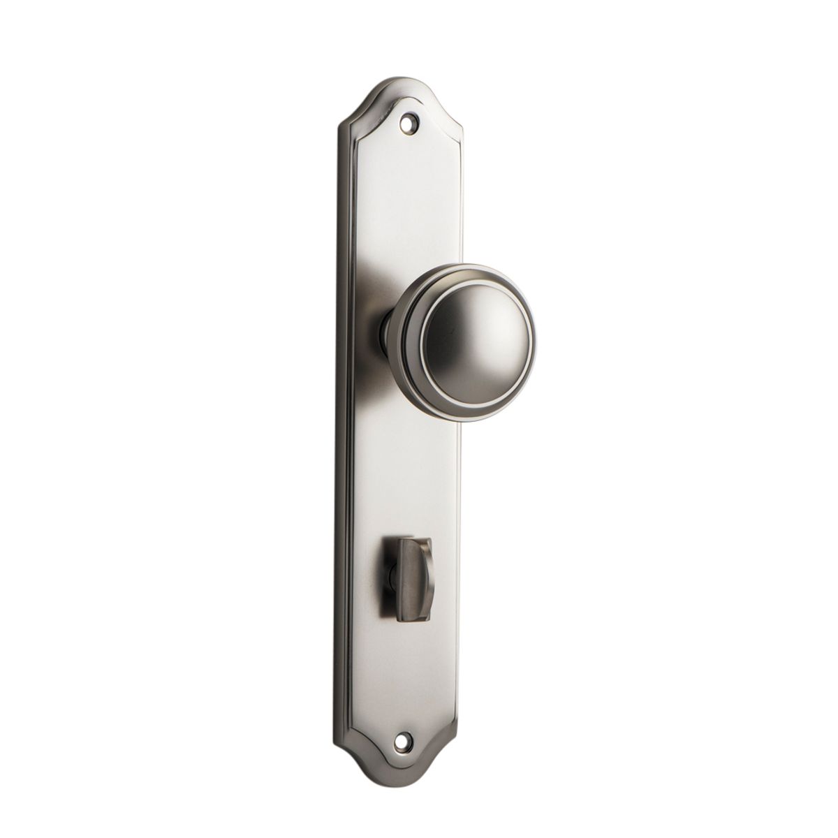 14826P85 - Paddington Knob - Shouldered Backplate - Satin Nickel - Privacy