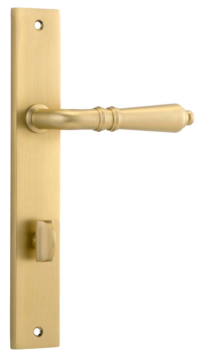 16200P85 - Sarlat Lever - Rectangular Backplate - Brushed Gold PVD - Privacy