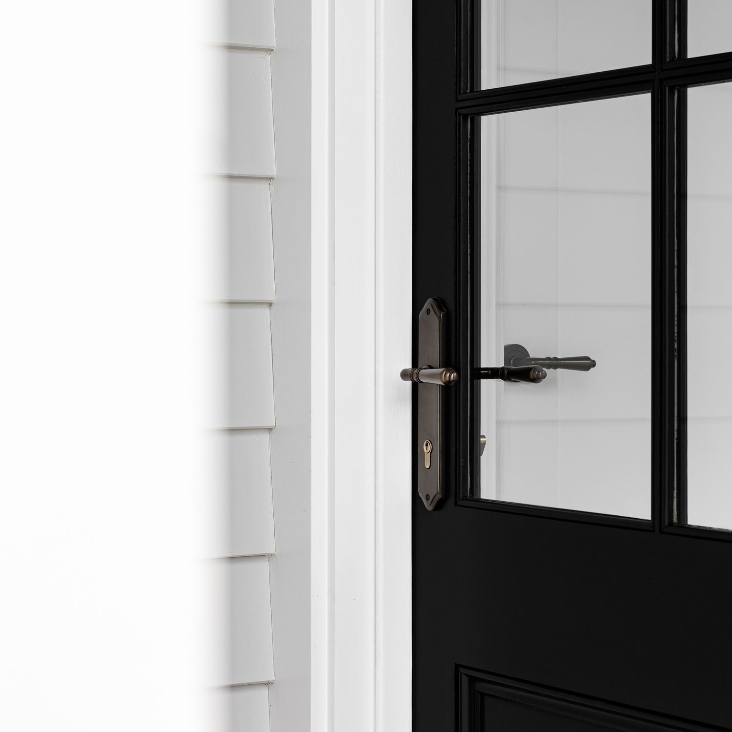 10218KPASS60 - Verona Lever - Shouldered Backplate Passage Kit - Polished Brass - Passage