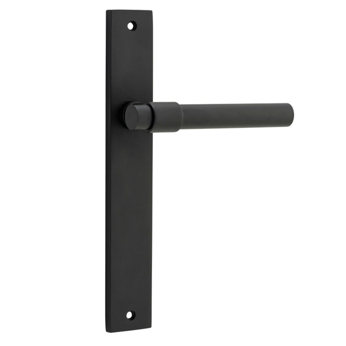 12896 - Helsinki Lever - Rectangular Backplate - Matt Black - Passage