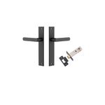 12860KPASS60 - Osaka Lever - Rectangular Backplate Passage Kit - Matt Black - Passage