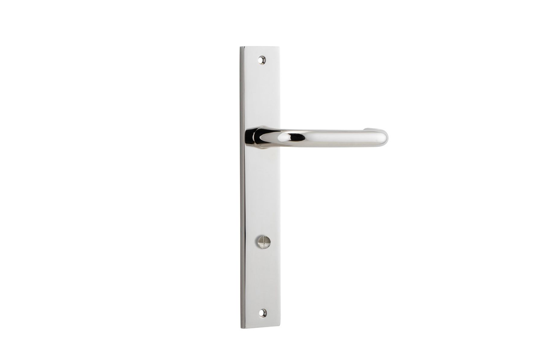 14344P85 - Oslo Lever - Rectangular Backplate - Polished Nickel - Privacy