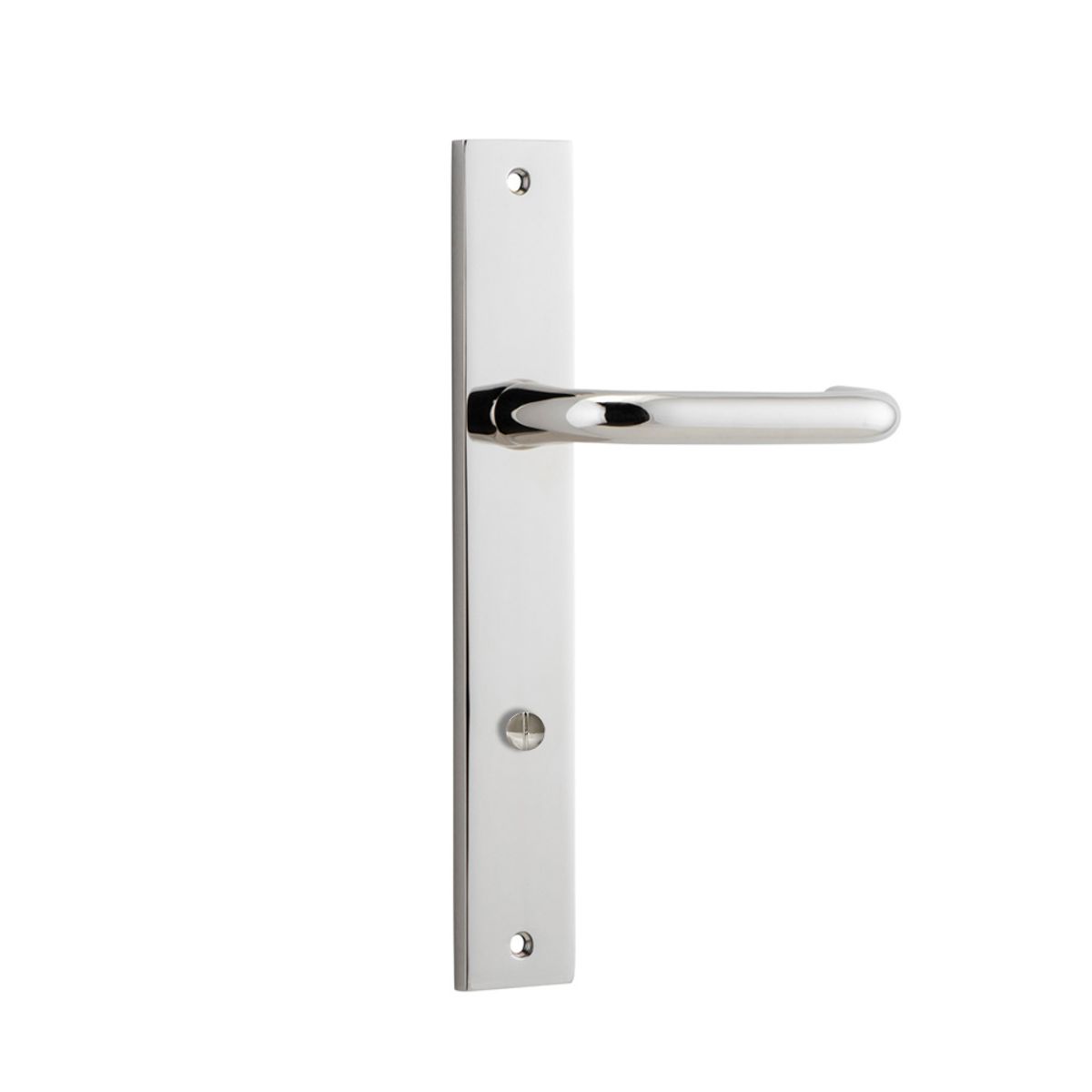 14344P85 - Oslo Lever - Rectangular Backplate - Polished Nickel - Privacy