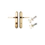 10220KPRIV60 - Annecy Lever - Shouldered Backplate Privacy Kit with Privacy Turn - Polished Brass - Privacy