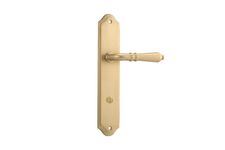 15212P85 - Sarlat Lever - Shouldered Backplate - Brushed Brass - Privacy