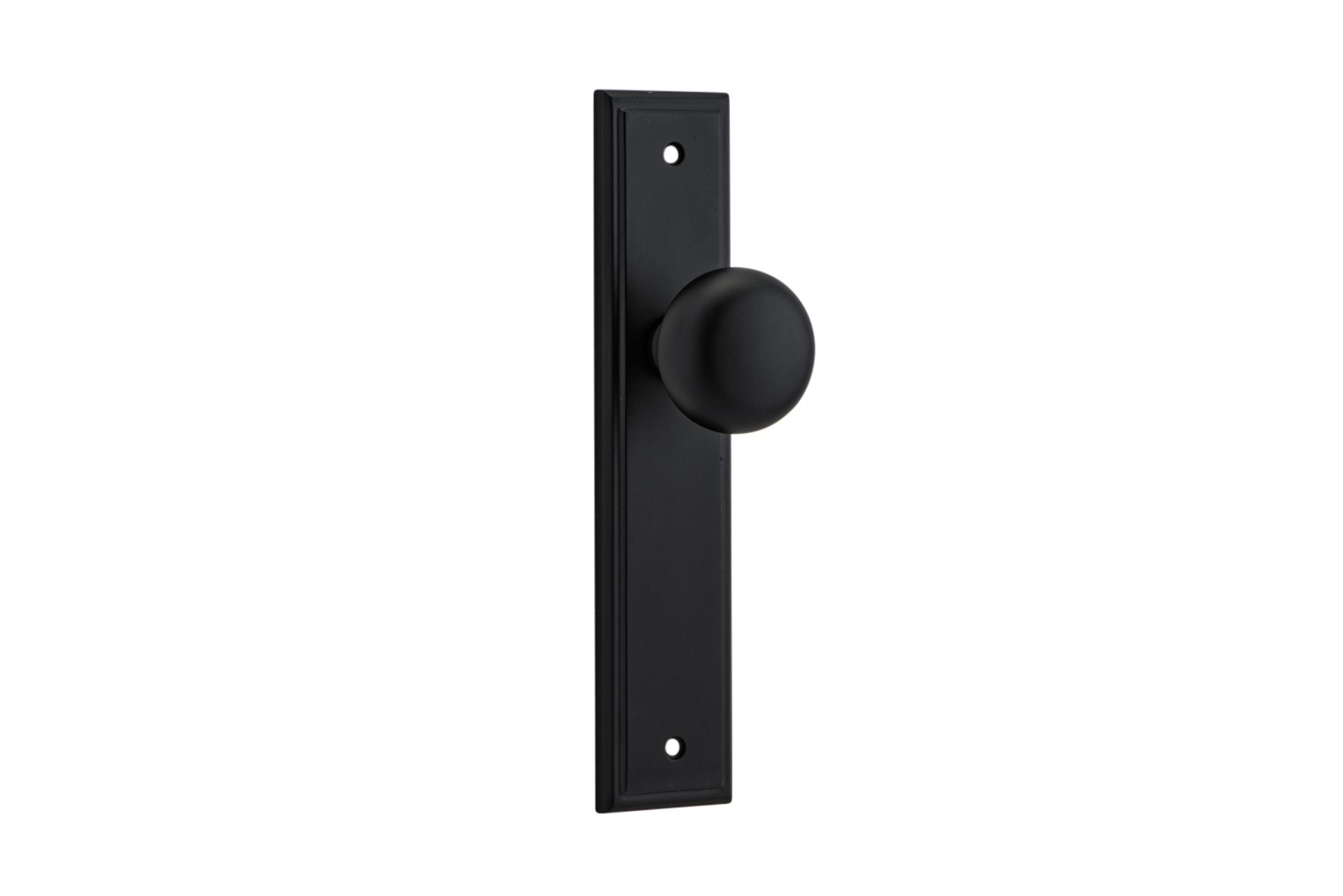 12840 - Cambridge Knob - Stepped Backplate - Matt Black - Passage