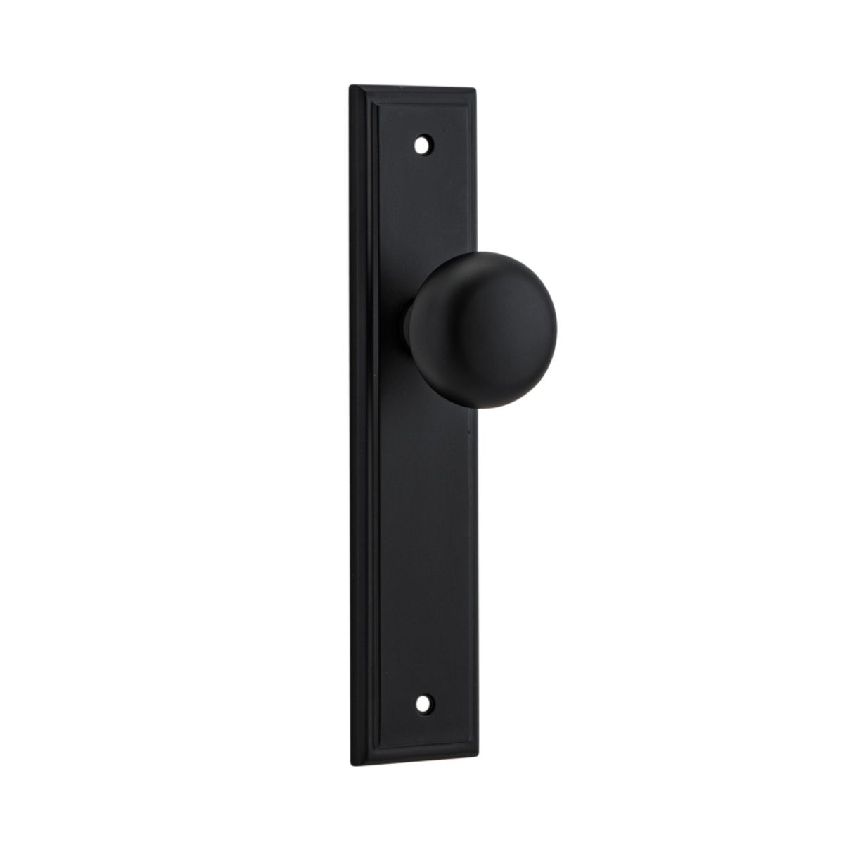 12840 - Cambridge Knob - Stepped Backplate - Matt Black - Passage
