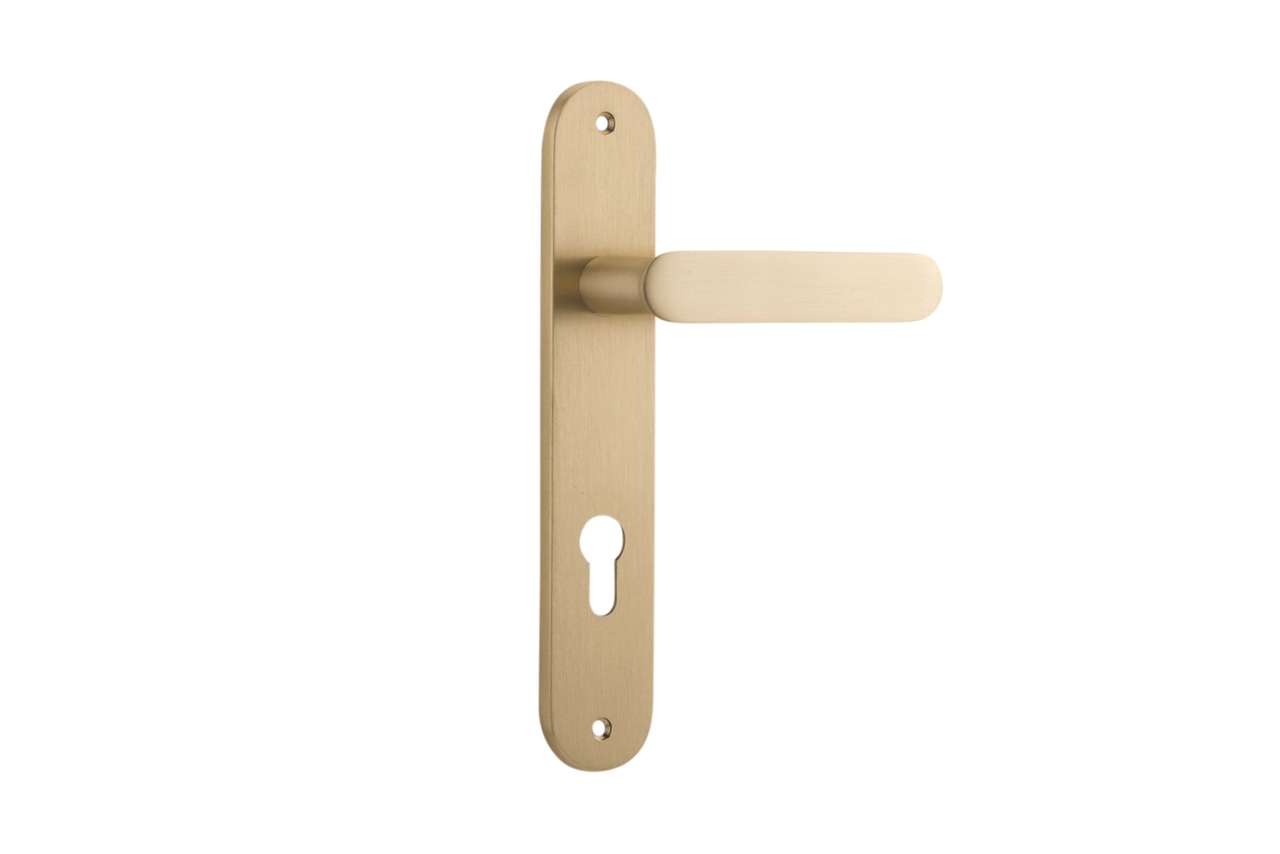 15264E85 - Bronte Lever - Oval Backplate - Brushed Brass - Entrance