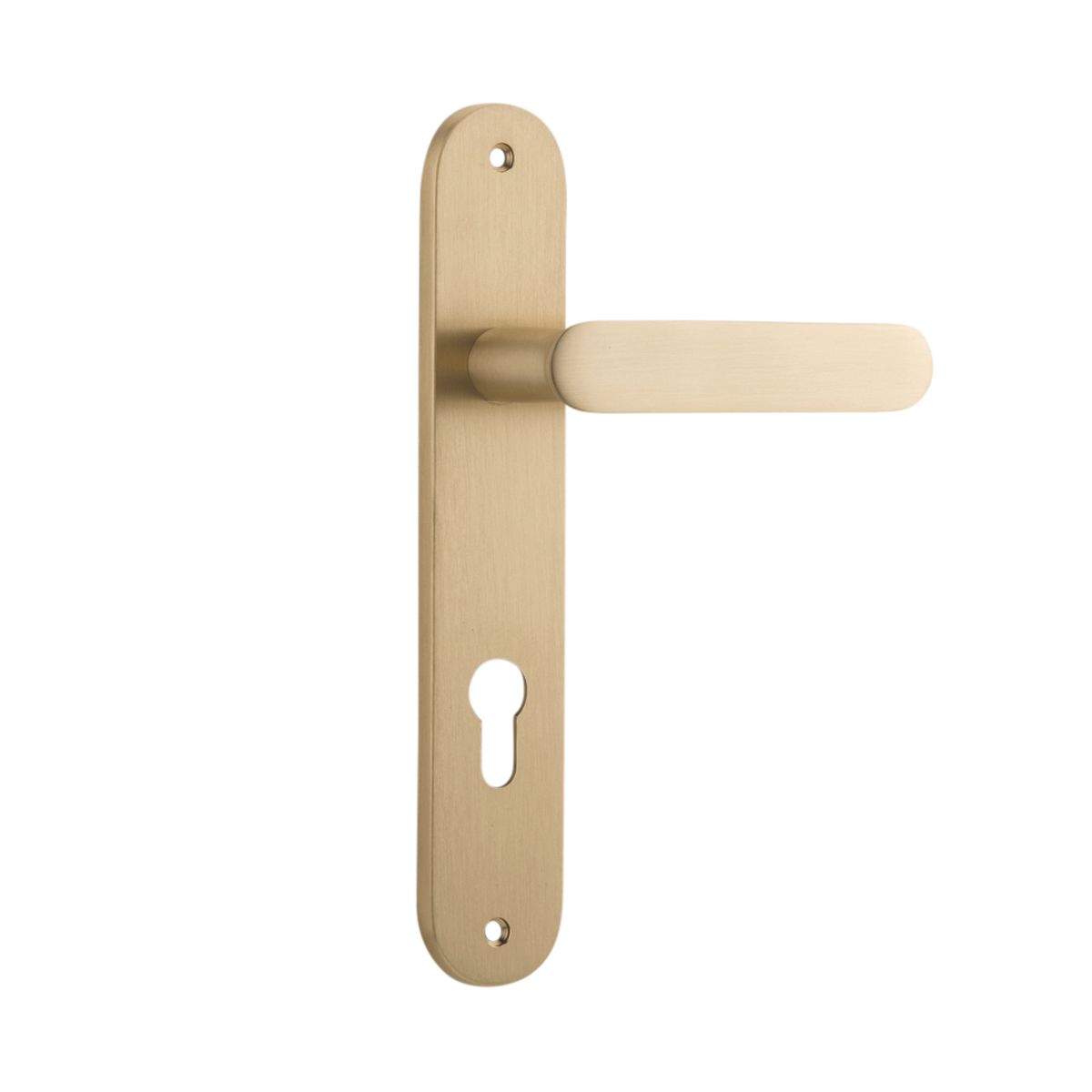 15264E85 - Bronte Lever - Oval Backplate - Brushed Brass - Entrance