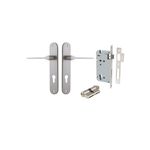 14770KENTR60KK - Como Lever - Oval Backplate Entrance Kit with High Security Lock - Satin Nickel - Entrance