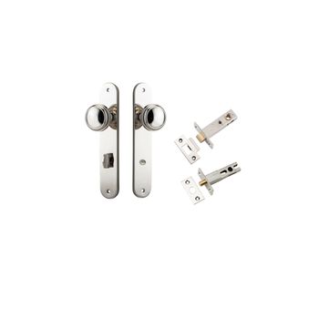 Paddington Knob - Oval Backplate Privacy Kit with Privacy Turn