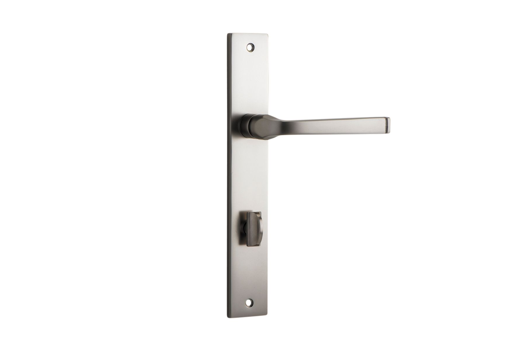 14708P85 - Annecy Lever - Rectangular Backplate - Satin Nickel - Privacy