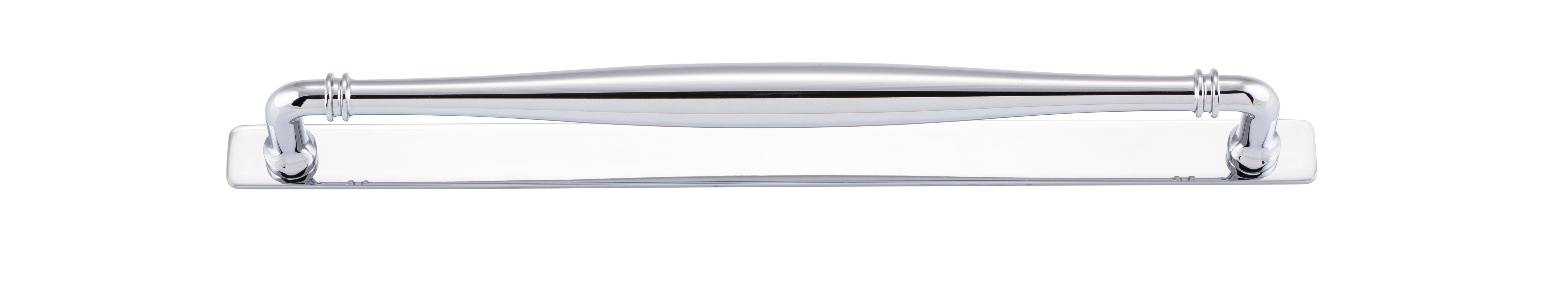 21094B - Sarlat Cabinet Pull with Backplate - CTC320mm - Polished Chrome