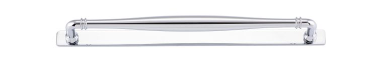21094B - Sarlat Cabinet Pull with Backplate - CTC320mm - Polished Chrome