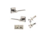 0439KPRIV60 - Como Lever - Square Rose Privacy Kit - Satin Nickel - Privacy