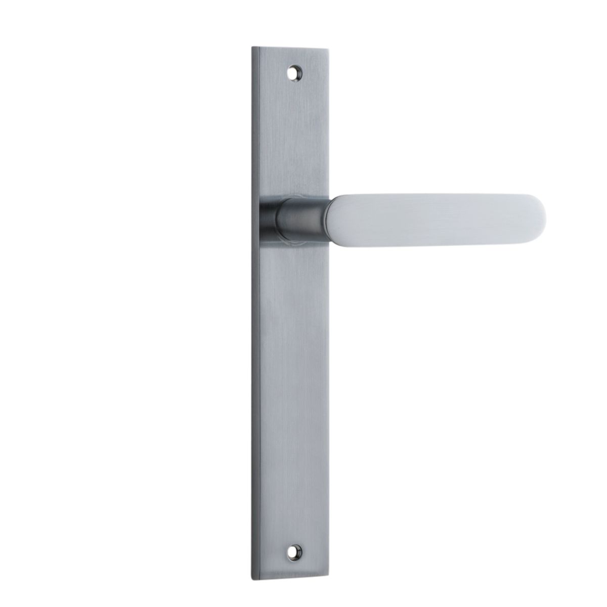 12248 - Bronte Lever - Rectangular Backplate - Brushed Chrome - Passage
