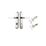 14220KPRIV60 - Annecy Lever - Shouldered Backplate Privacy Kit with Privacy Turn - Polished Nickel - Privacy