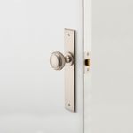 14831 - Paddington Knob - Chamfered Backplate - Satin Nickel - Passage
