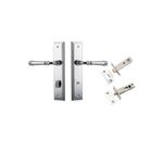 11742KPRIV60 - Verona Lever - Stepped Backplate Privacy Kit with Privacy Turn - Polished Chrome - Privacy