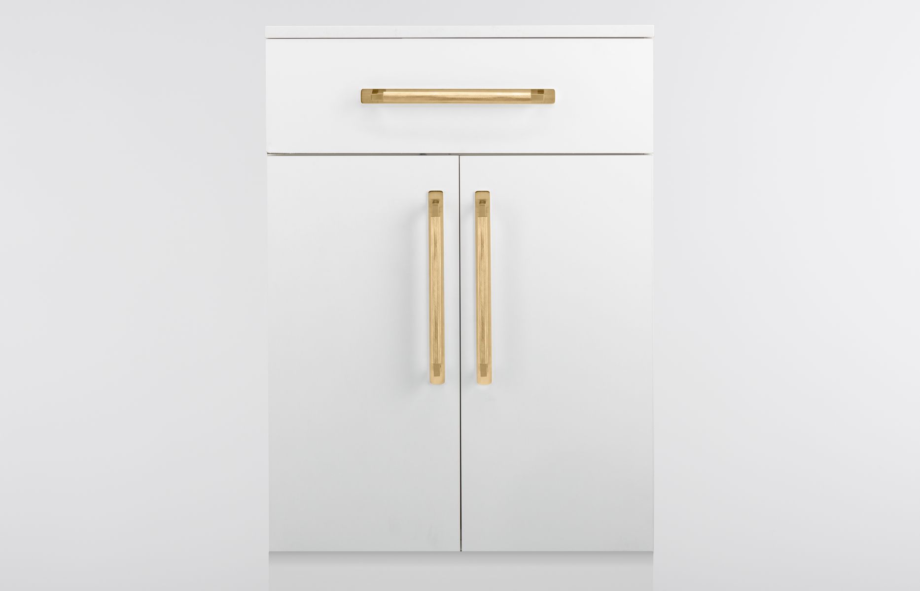 22120B - Brunswick Cabinet Pull with Backplate  - CTC256mm - Brushed Gold PVD