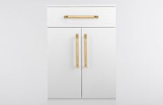 22120B - Brunswick Cabinet Pull with Backplate  - CTC256mm - Brushed Gold PVD