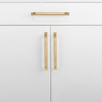 22120B - Brunswick Cabinet Pull with Backplate  - CTC256mm - Brushed Gold PVD