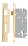 6029 - Rebated 85mm Euro Mortice Locks - 60mm Backset - Polished Brass