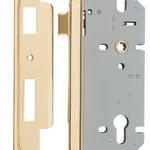 6029 - Rebated 85mm Euro Mortice Locks - 60mm Backset - Polished Brass