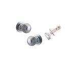 0225KPASS60 - Guildford Knob - Round Rose Passage Kit - Brushed Chrome - Passage