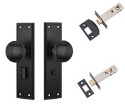 Milton Door Knob - Long Backplate Privacy Set