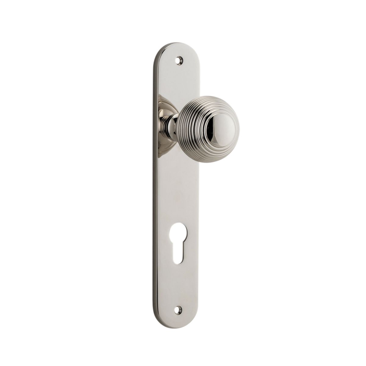 14336E85 - Guildford Knob - Oval Backplate - Polished Nickel - Entrance