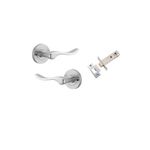 20795KIBPRIV60 - Stirling Lever - Round Rose (Inbuilt Privacy) - Brushed Chrome - Privacy