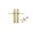 16302KPASS60 - Baltimore Lever - Rectangular Backplate Passage Kit - Brushed Gold PVD - Passage