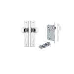 11831KENTR60KT - Paddington Knob - Chamfered Backplate Entrance Kit with High Security Lock - Polished Chrome - Entrance
