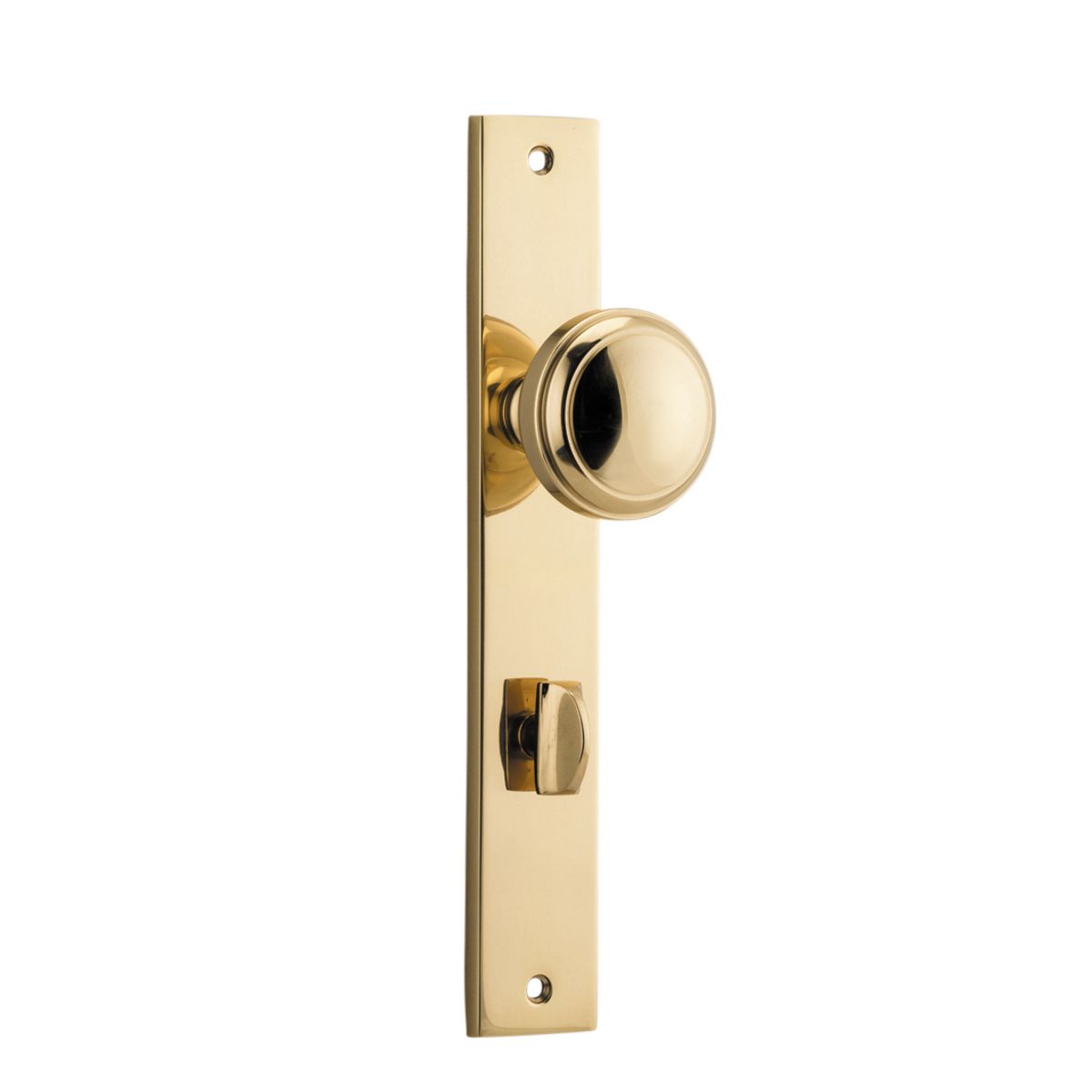 10320P85 - Paddington Knob - Rectangular Backplate - Polished Brass - Privacy