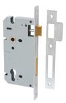 6059 - 85mm Euro Mortice Locks - 60mm Backset - Brushed Chrome