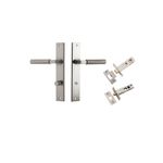 14752KPRIV60 - Brunswick Lever - Rectangular Backplate Privacy Kit - Satin Nickel - Privacy